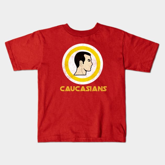 Caucasians Kids T-Shirt by Funny sayings